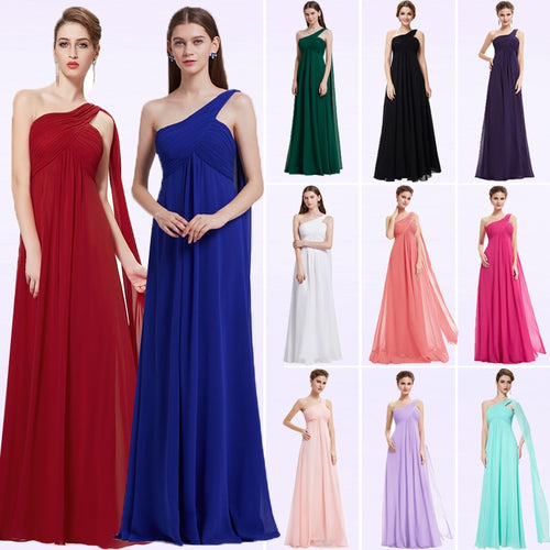 Evening Dresses Ever Pretty EP09816 One Shoulder Ruffles Padded Special Occasion Weddings Events Long 2018 New Evening Dress