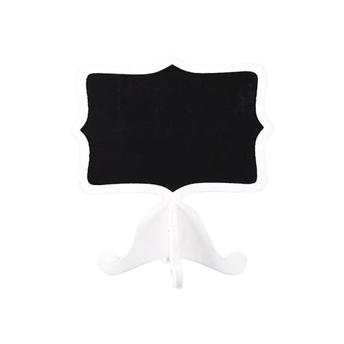 Cute Mini Wooden Message Blackboard Chalkboard with Stand Black Notice Board Wedding Party Home Office Decoration