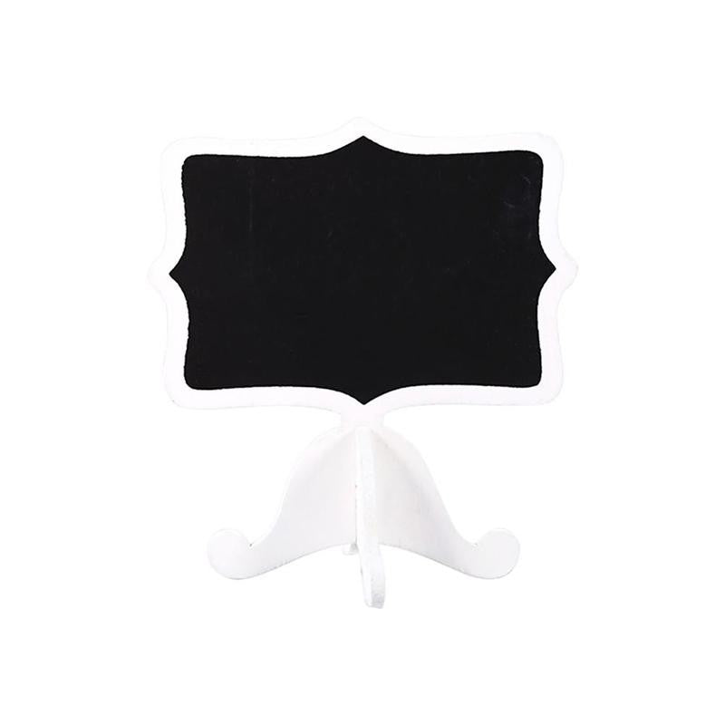 Cute Mini Wooden Message Blackboard Chalkboard with Stand Black Notice Board Wedding Party Home Office Decoration