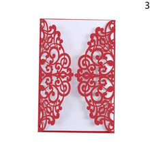Load image into Gallery viewer, Paper Laser Cut Wedding Baby Shower Invitation Cards with Hollow