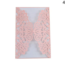 Load image into Gallery viewer, Paper Laser Cut Wedding Baby Shower Invitation Cards with Hollow
