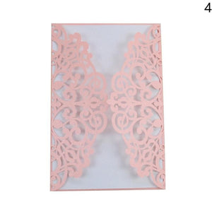 Paper Laser Cut Wedding Baby Shower Invitation Cards with Hollow