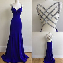Load image into Gallery viewer, Beading Prom Dresses Long Elegant V-Neck Mermaid Robe De Soiree Women Solid Abendkleider 2018 Backless Sexy Long Party Gowns