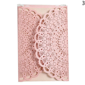 Hollow Laser Cut Wedding Invitations Card Personalized Custom with Envelope Seals Wedding Party Decoration