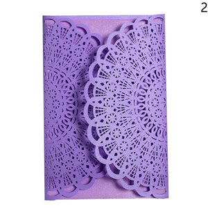 Hollow Laser Cut Wedding Invitations Card Personalized Custom with Envelope Seals Wedding Party Decoration