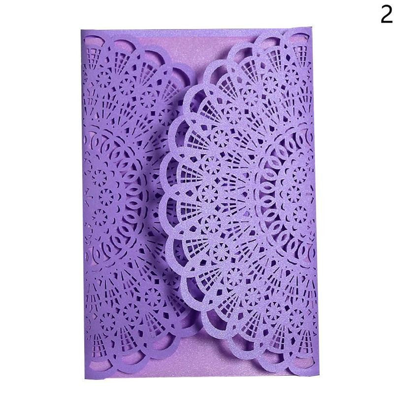 Hollow Laser Cut Wedding Invitations Card Personalized Custom with Envelope Seals Wedding Party Decoration