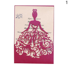 Load image into Gallery viewer, Wedding Invitation Cards 3D Handmade Custom Invitations Cards Wishes Messages Greeting Gift Cards Postcards with Inner Sheet